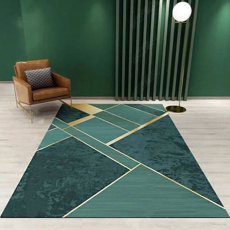 Nordic Geo Printed Rug Multi-Color Synthetics Area Rug Easy Care Machine Washable Indoor Rug for Parlor Green-Black Clearhalo 'Area Rug' 'Rug' 2296163