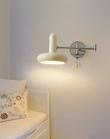 Cream Rocker Arm Wall Lamp