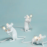 Decorative Bare Bulb Table Light Resin 1-Light Bedroom Night Lamp with Mouse Base