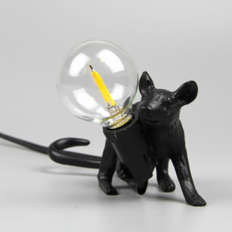 Mouse Shaped Mini Bedroom Table Light Resin 1 Head Novelty Kids Night Stand Lamp