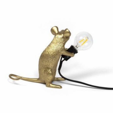 Mouse Shaped Mini Bedroom Table Light Resin 1 Head Novelty Kids Night Stand Lamp