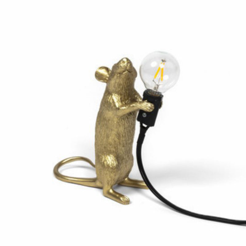 Mouse Shaped Mini Bedroom Table Light Resin 1 Head Novelty Kids Night Stand Lamp