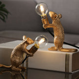 Kids Style Mouse Shaped Table Lamp Resin 1-Light Bedside Night Lighting for Decoration