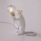 Kids Style Mouse Shaped Table Lamp Resin 1-Light Bedside Night Lighting for Decoration