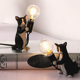 Kitten Night Table Light Decorative Resin 1 Bulb Childrens Bedroom Nightstand Lamp