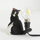 Kitten Night Table Light Decorative Resin 1 Bulb Childrens Bedroom Nightstand Lamp