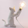 Kitten Night Table Light Decorative Resin 1 Bulb Childrens Bedroom Nightstand Lamp