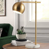 Postmodernist Dome Table Lamp Metal 1 Head Living Room Night Light in Brass with Marble Base