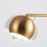 Postmodernist Dome Table Lamp Metal 1 Head Living Room Night Light in Brass with Marble Base