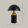 Metal Geometric Shape Nightstand Lamp Post-Modern 2 Heads Table Light for Bedroom