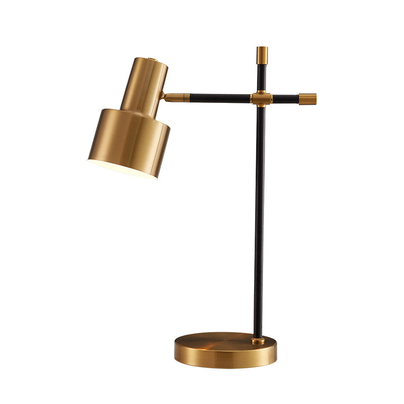 Grenade Adjustable Study Desk Light Metal 1 Bulb Postmodern Style Table Lamp in Gold-Black