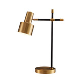 Grenade Adjustable Study Desk Light Metal 1 Bulb Postmodern Style Table Lamp in Gold-Black