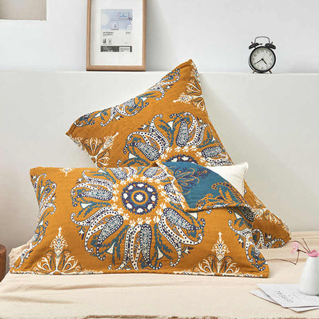 Bohemian Cotton Flower Pillow Towel (2PCS)