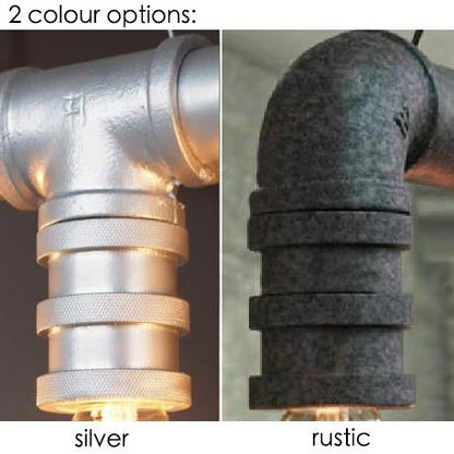 4 Head Water Pipe Industrial Pendant Light
