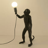 Ape Monkey Resin Night Light Decorative 1 Head Table Lamp with Naked Bulb Design