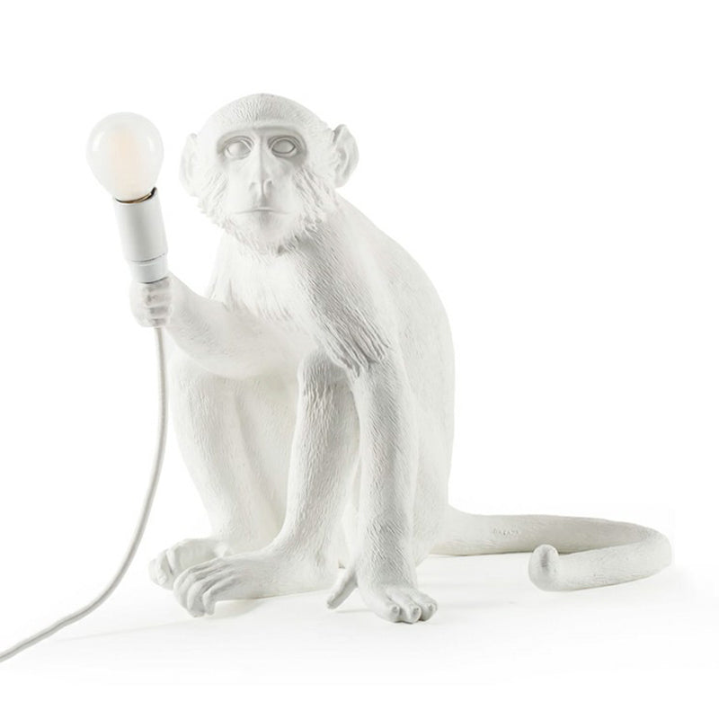 Ape Monkey Resin Night Light Decorative 1 Head Table Lamp with Naked Bulb Design