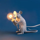 Resin Rat Shaped Table Lamp Creative 1-Light Night Lighting with Bare Bulb Design