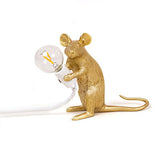 Resin Rat Shaped Table Lamp Creative 1-Light Night Lighting with Bare Bulb Design