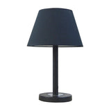 Simplicity Tapered Night Light Fabric 1-Bulb Bedroom Reading Book Lamp in Dark Blue