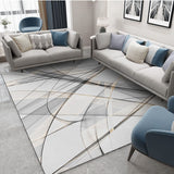 Multicolored Relaxing Rug Polypropylene Geo Printed Indoor Rug Anti-Slip Backing Stain-Resistant Area Carpet for Parlor Light Gray Clearhalo 'Area Rug' 'Modern' 'Rugs' Rug' 2463381