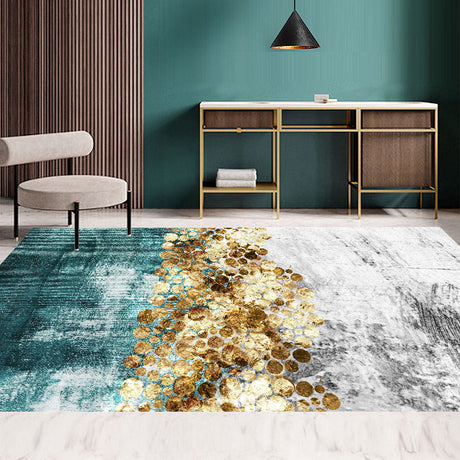 Multi Color Simple Rug Polypropylene Color Block Area Carpet Anti-Slip Backing Stain-Resistant Indoor Rug for Room - Grey - Clearhalo - 'Area Rug' - 'Rug' - 2464059
