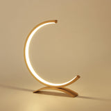 C Shaped Aluminum Night Lamp Minimalist Style LED Table Light with Dimmer Switch