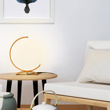 C Shaped Aluminum Night Lamp Minimalist Style LED Table Light with Dimmer Switch