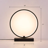 C Shaped Aluminum Night Lamp Minimalist Style LED Table Light with Dimmer Switch