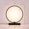 C Shaped Aluminum Night Lamp Minimalist Style LED Table Light with Dimmer Switch