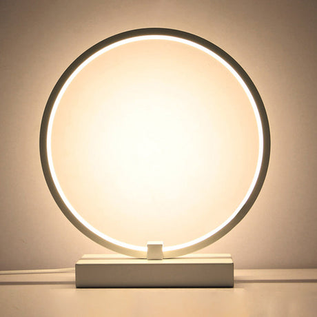 Circular Night Table Lamp Simple Style Acrylic LED Night Light for Bedroom Decor