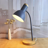 Flexible Gooseneck Metal Reading Lamp Nordic Style Single Night Table Light with Bell Shade