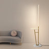 Simple Stick Shaped Floor Light Aluminum Living Room LED Standing Lamp with Tray