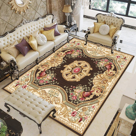 Multicolor Modern Rug Polyster Floral Printed Area Carpet Anti-Slip Backing Stain-Resistant Indoor Rug for Parlor Coffee Clearhalo 'Area Rug' 'Modern' 'Rugs' Rug' 2480913