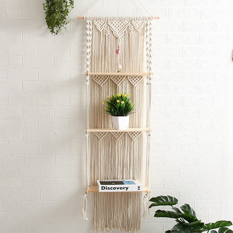 Bohemia Handmade Plant Holder with Wooden Board