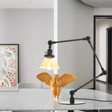 Cone Clear/Amber Glass Table Lamp Warehouse Stylish 1 Light Black/Brass Table Lighting for Study Room