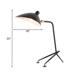 Duckbill Shade Standing Lamp Nordic Style Metal 1 Head Study Room Rotatable Table Lamp in Black/White