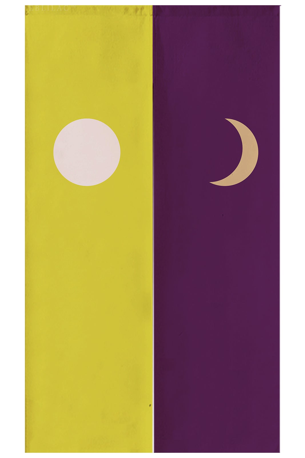 Moon and Sun Noren Doorway Curtain