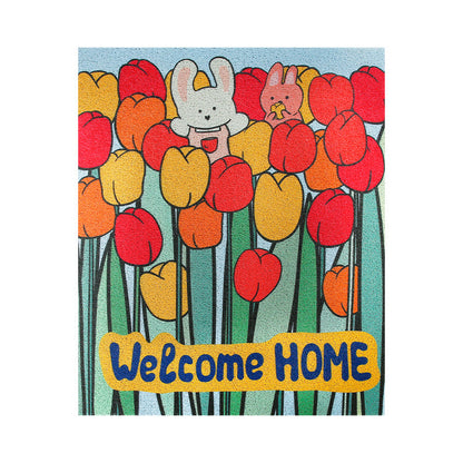 Welcome Home Flower Door Mat