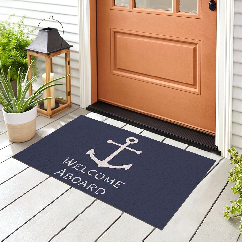 Welcome Aboard Anchor PVC Entrance Mat