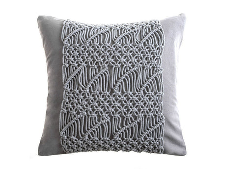 Macrame Tassels Throw Pillow Cover, Simple Style