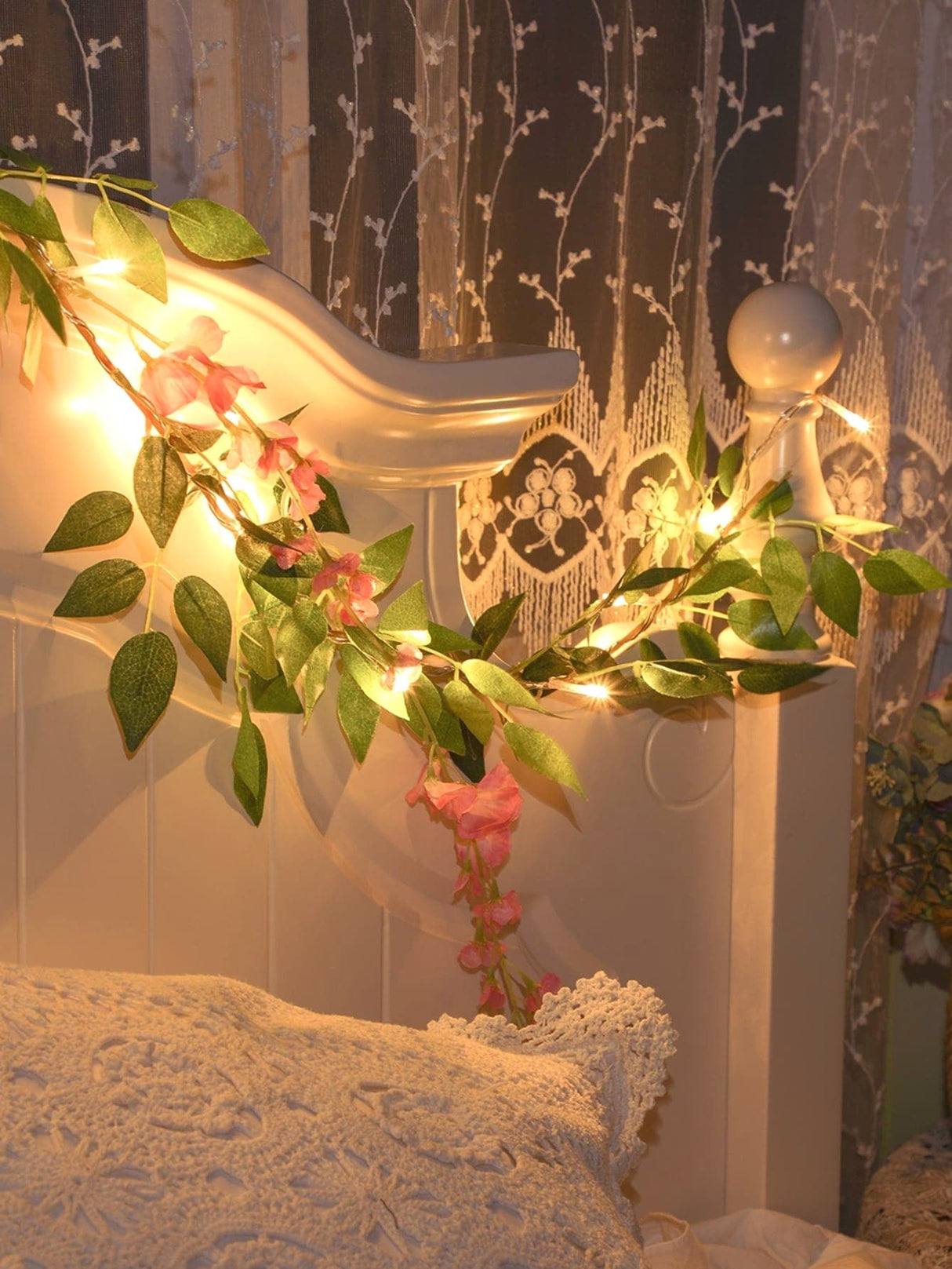 Artificial Flower String Light with 20pcs Bulb 1pc - Novelty Lighting