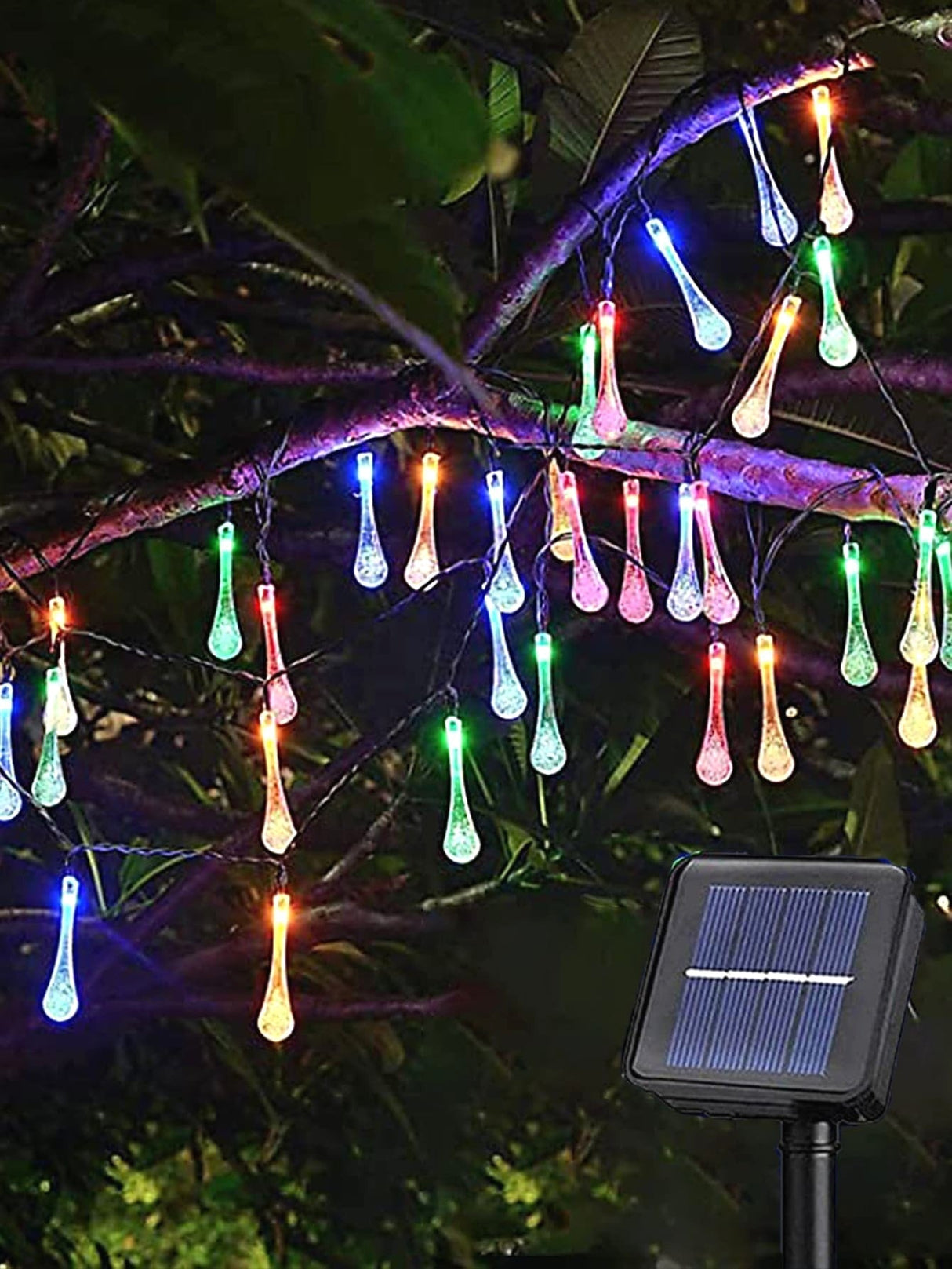 20 Led 5M Waterdrop Solar String Light - Outdoor Lighting