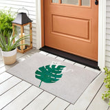 Cute Cat and Green Leaf PVC Entrance Mat