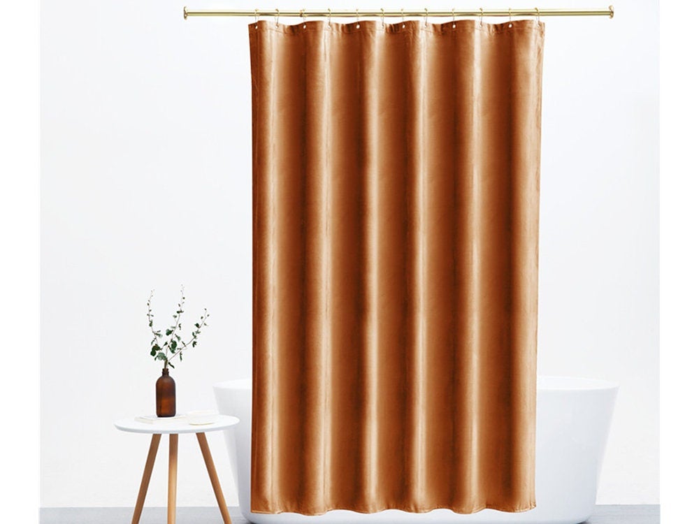 Orange Velvet Shower Curtain