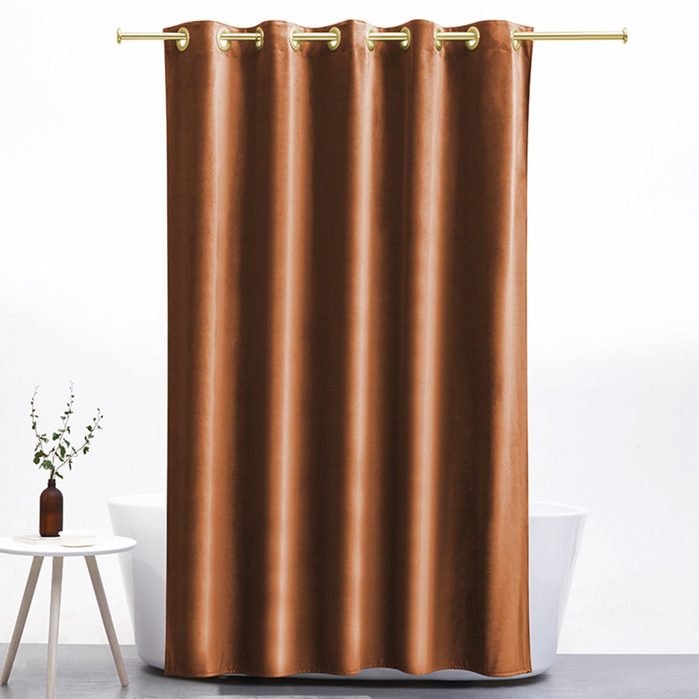 Orange Velvet Shower Curtain