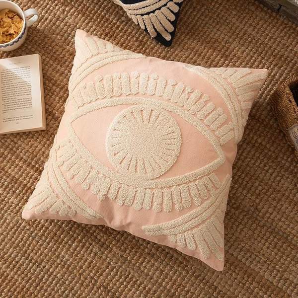 Embroidery Eye  Cushion Cover
