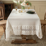 Dorothy French white lace tablecloth hollow high-quality ins Nordic style tablecloth round table cover cloth rectangle