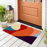 Abstract Colorful Wave Pattern PVC Entrance Mat