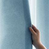 Pure Blue Linen Shower Curtain