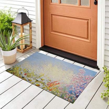 Flower Oil Painting PVC Entrance Mat